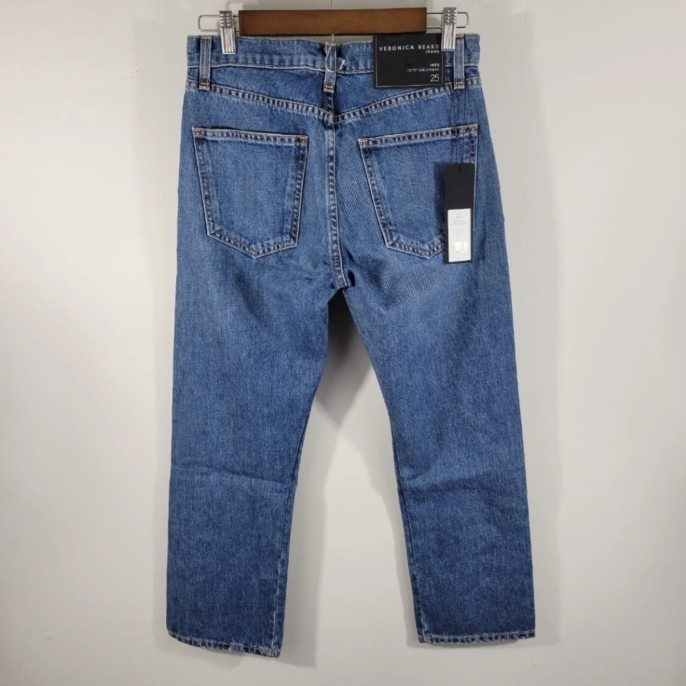 veronica Beard High Rise Ines Girlfriend Lace Up Jeans Size 25 NWT - Picture 8 of 15